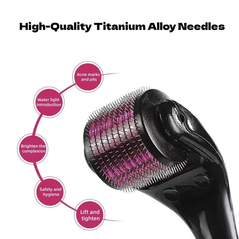 Professional 540 Needles for Facial Body Hair Growth Derma Roller for Skin Beard Beard Growth Micro Face Roller for Skin Care